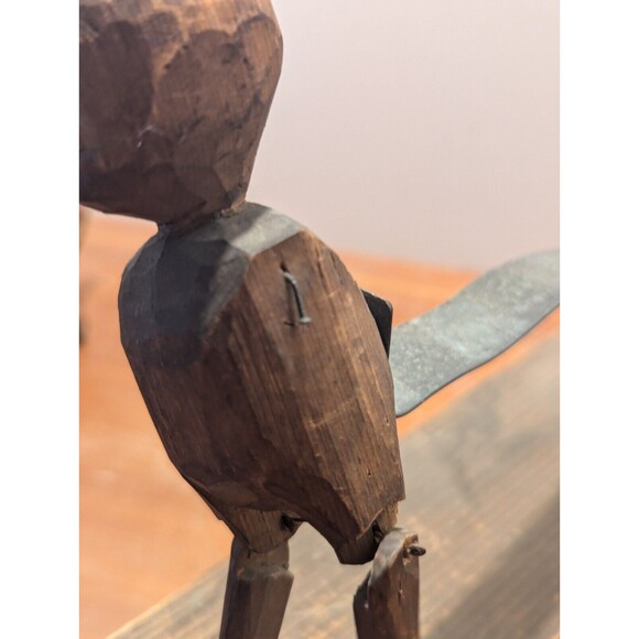 Very Early Dancing Dan Wood Figure Folk Art - Picture 7 of 8
